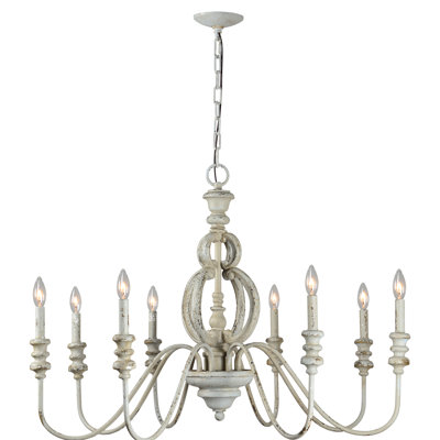 Whitewashed Wood Chandelier | Wayfair